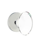 Emtek 5209HTUS26 5209HTUS Hampton Crystal Knob 2-3/8" Backset Privacy with Disk Rose Polished Chrome