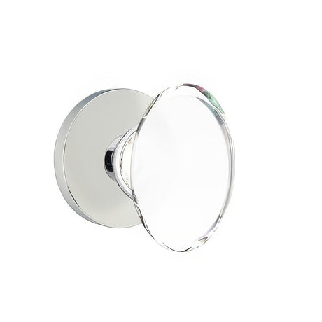 Emtek 5209HTUS26 5209HTUS Hampton Crystal Knob 2-3/8" Backset Privacy with Disk Rose Polished Chrome