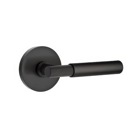 Emtek 5209MYLUS19LH 5209MYLUSLH Myles Lever Left Hand 2-3/8" Backset Privacy with Disk Rose Flat Black
