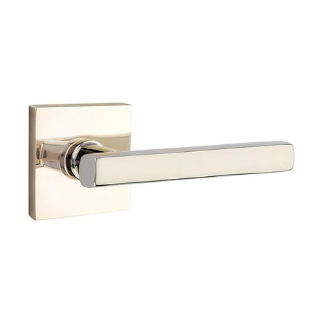 Emtek 5210FRLUS15RH 5210FRLUSRH Freestone Lever Right Hand 2-3/8" Backset Privacy With Square Rose Satin Nickel