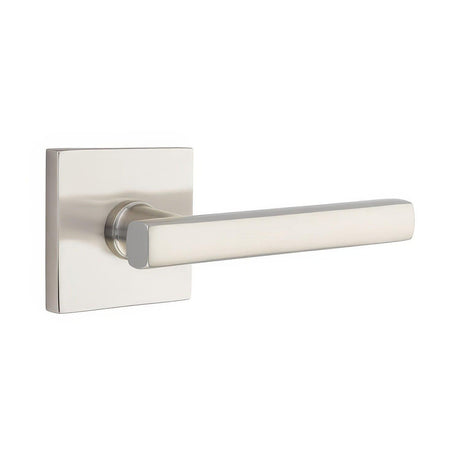 Emtek 5210FRLUS19LH 5210FRLUSLH Freestone Lever Left Hand 2-3/8" Backset Privacy With Square Rose Flat Black