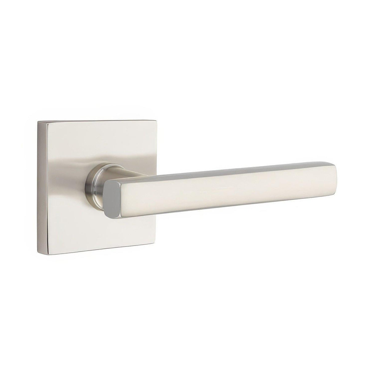 Emtek 5210FRLUS19RH 5210FRLUSRH Freestone Lever Right Hand 2-3/8" Backset Privacy With Square Rose Flat Black