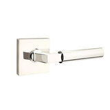 Emtek 5210HECUS15LH 5210HECUSLH Hercules Lever Left Hand 2-3/8" Backset Privacy With Square Rose Satin Nickel