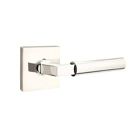 Emtek 5210HECUS15LH 5210HECUSLH Hercules Lever Left Hand 2-3/8" Backset Privacy With Square Rose Satin Nickel