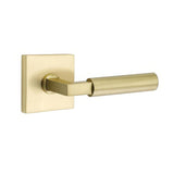 Emtek 5210HECUS15XUS10BRH 5210HECUSRH Hercules Lever Right Hand 2-3/8" Backset Privacy With Square Rose Satin Nickel by Oil Rubbed Bronze