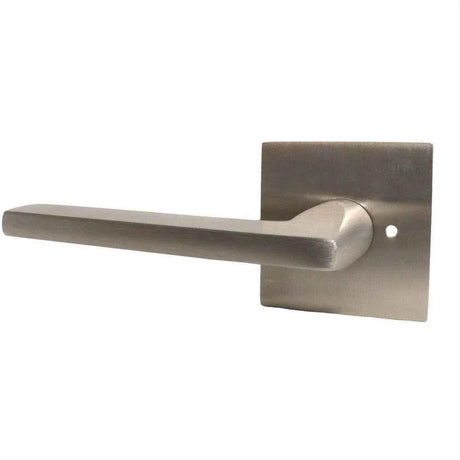 Emtek 5210HLOUS15LH.RLS Lever Left Hand 2-3/8" Backset with Radius Latch Strike Privacy with Square Rose for 1-1/4" to 2" Door Satin Nickel