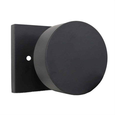 Emtek 5210ROUUS19.RLS Knob 2-3/8" Backset with Radius Latch Strike Privacy with Square Rose for 1-1/4" to 2" Door Flat Black