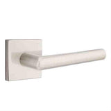 Emtek 5210STUUS15LH Lever Left Hand 2-3/8" Backset Privacy with Square Rose for 1-1/4" to 2" Door Satin Nickel