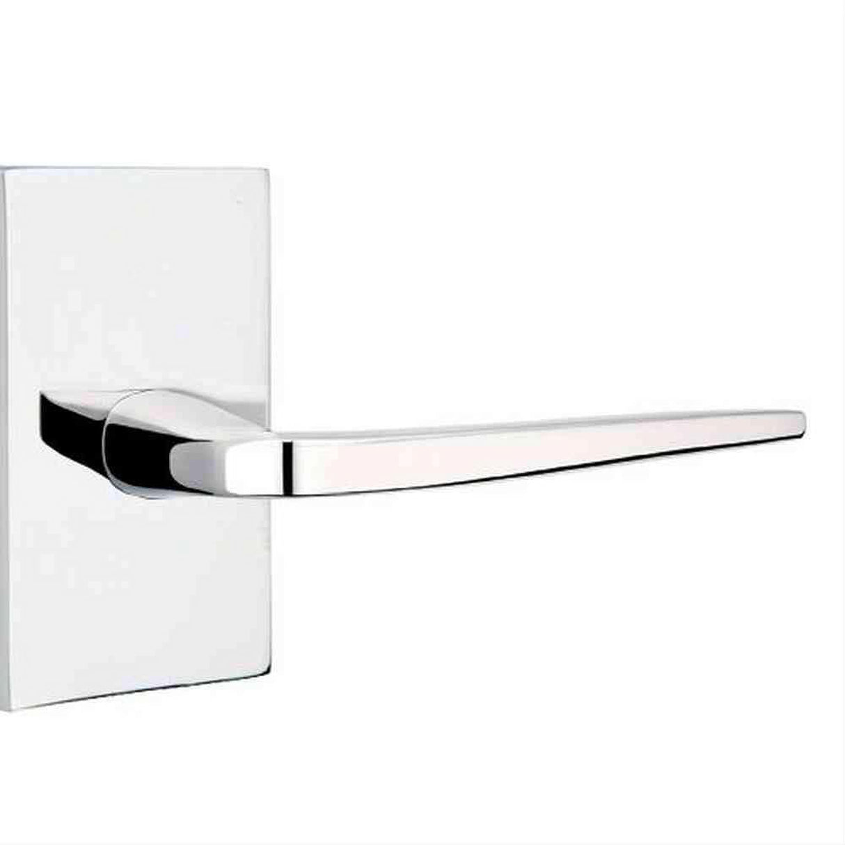 Emtek 5212ATNUS19XUS26RH 5212ATNUS Lever RH Privacy with Modern Rectangular Rose Flat Black by Polished Chrome