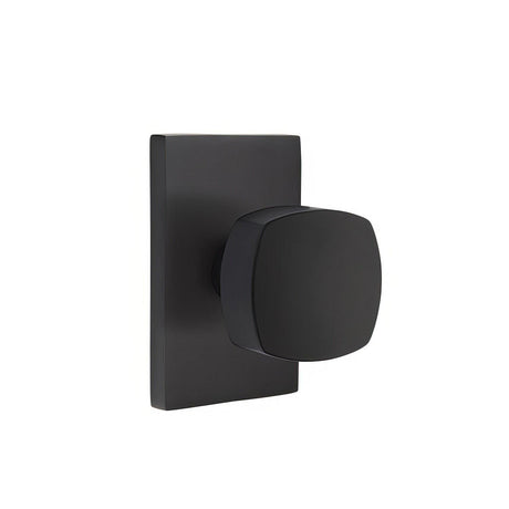 Emtek 5212FRKUS26 5212FRKUS Freestone Knob 2-3/8" Backset Privacy With Modern Rectangular Rose Polished Chrome