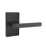 Emtek 5212FRLUS10BLH 5212FRLUSLH Freestone Lever Left Hand 2-3/8" Backset Privacy With Modern Rectangular Rose Oil Rubbed Bronze