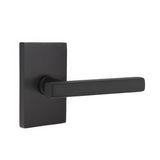 Emtek 5212FRLUS19LH 5212FRLUSLH Freestone Lever Left Hand 2-3/8" Backset Privacy With Modern Rectangular Rose Flat Black