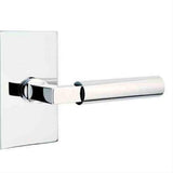 Emtek 5212HECUS26RH Lever Right Hand 2-3/8" Backset Privacy with Modern Rectangular Rose for 1-1/4" to 2" Door Polished Chrome