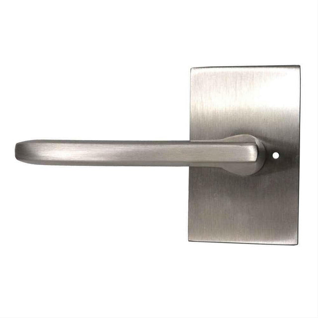 Emtek 5212HLOUS15LH.RLS 5212HLOUS Lever LH Privacy with Modern Rectangular Rose Satin Nickel