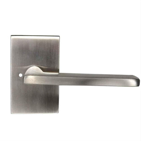 Emtek 5212HLOUS15RH.RLS 5212HLOUS Lever RH Privacy with Modern Rectangular Rose Satin Nickel