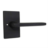 Emtek 5212HLOUS19RH.RLS 5212HLOUS Lever RH Privacy with Modern Rectangular Rose Flat Black