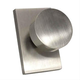 Emtek 5212ROUUS15.RLS Knob 2-3/8" Backset with Radius Latch Strike Privacy with Modern Rectangular Rose for 1-1/4" to 2" Door Satin Nickel