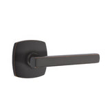 Emtek 5316FRLUS10BLH 5316FRLUSLH Freestone Lever Left Hand 2-3/8" Backset Passage with Urban Modern Rose Oil Rubbed Bronze