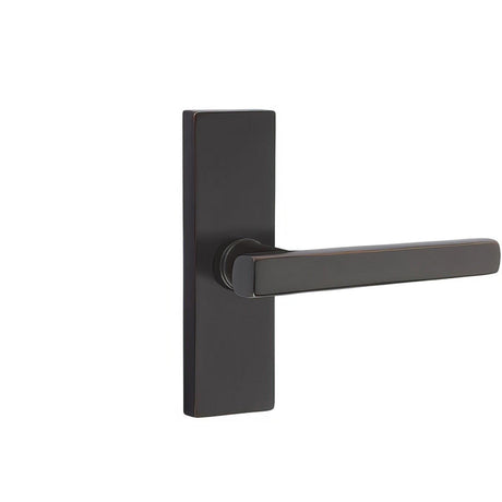 Emtek 5607FRLUS10BRH 5607FRLUSRH Freestone Lever Right Hand Thumbturn Privacy Stretto Narrow Trim Lockset Oil Rubbed Bronze