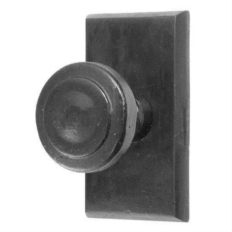 Emtek 7104BUFB Knob 2-3/8" Backset Passage with Style # 3 Rose for 1-3/8" to 2" Door - Reversible Flat Black Bronze