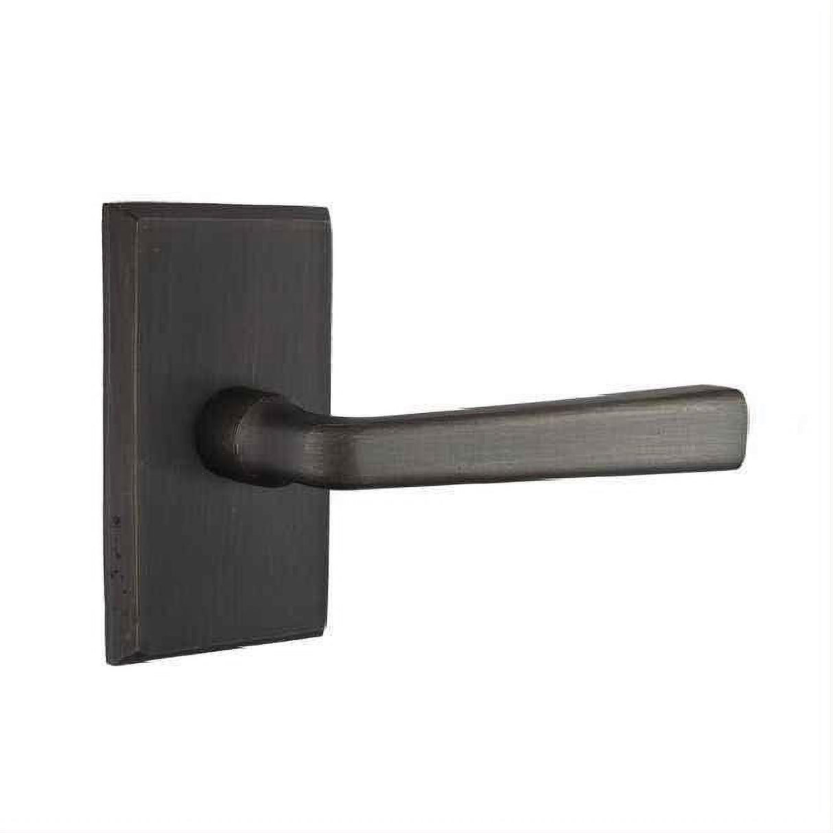 Emtek 7104CRMBLH Lever Left Hand 2-3/8" Backset Passage with Style # 3 Rose for 1-3/8" to 2" Door Medium Bronze