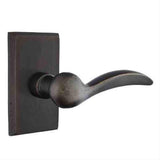 Emtek 7104DMBRH Lever Right Hand 2-3/8" Backset Passage with Style # 3 Rose for 1-3/8" to 2" Door Medium Bronze