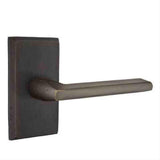 Emtek 7104LRMBLH Lever Left Hand 2-3/8" Backset Passage with Style # 3 Rose for 1-3/8" to 2" Door Medium Bronze