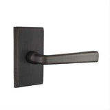 Emtek 7204CRMBRH Lever Right Hand 2-3/8" Backset Privacy with Style # 3 Rose for 1-3/8" to 2" Door Medium Bronze