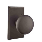 Emtek 7204WCFB Knob 2-3/8" Backset Privacy with Style # 3 Rose for 1-3/8" to 2" Door - Reversible Flat Black Bronze