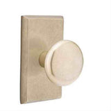 Emtek 7204WCTWB Knob 2-3/8" Backset Privacy with Style # 3 Rose for 1-3/8" to 2" Door - Reversible Tumbled White Bronze