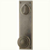 Emtek 7560BUMB Knob with Rectangular Sideplate Single Cylinder Passage - Reversible Medium Bronze