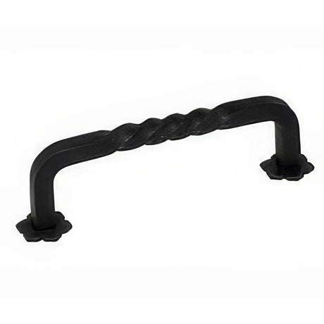 Emtek 76022FBS 76022 San Carlos 4" Wrought Steel Drawer Pull Flat Black