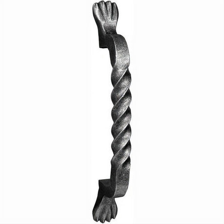 Emtek 76028FBS 76028 Wrought Steel 8" Center to Center Wrought Steel San Carlos Door Pull Flat Black