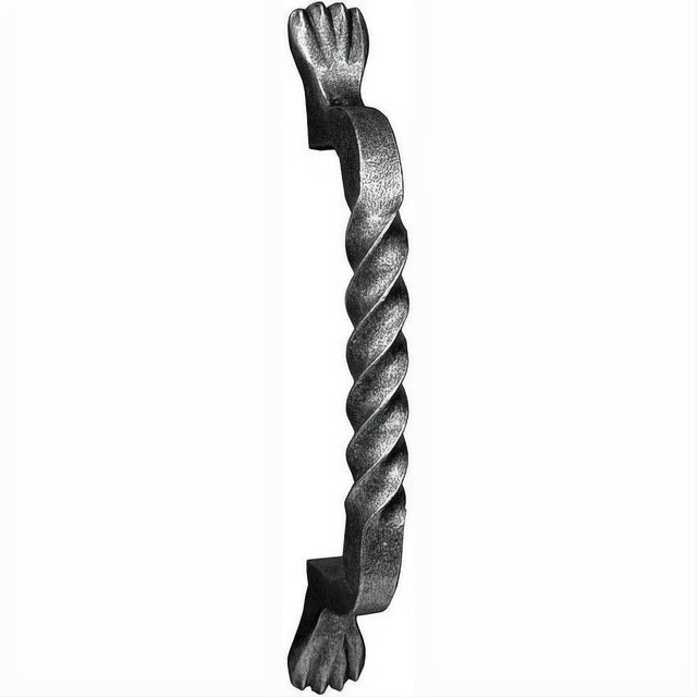 Emtek 76028FBS 76028 Wrought Steel 8" Center to Center Wrought Steel San Carlos Door Pull Flat Black