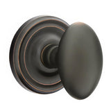 Emtek 8050EUS10B 8050EUS Egg Knob Dummy Pair With Regular Rose Oil Rubbed Bronze