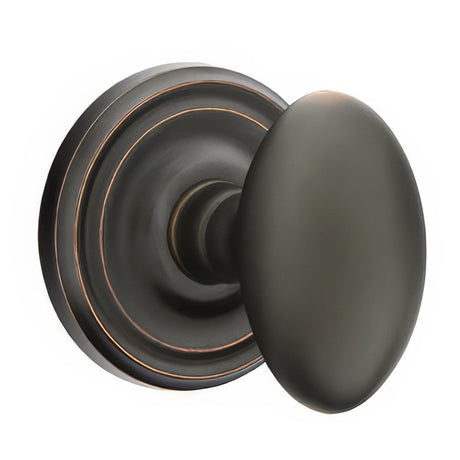 Emtek 8050EUS10B 8050EUS Egg Knob Dummy Pair With Regular Rose Oil Rubbed Bronze