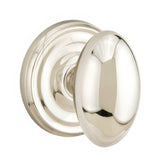 Emtek 8050EUS14 8050EUS Egg Knob Dummy Pair With Regular Rose Polished Nickel Lifetime