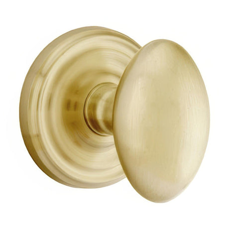 Emtek 8050EUS4 8050EUS Egg Knob Dummy Pair With Regular Rose Satin Brass