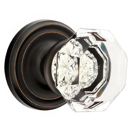Emtek 8050OTUS14 8050OTUS Old Town Crystal Knob Dummy Pair With Regular Rose Polished Nickel Lifetime