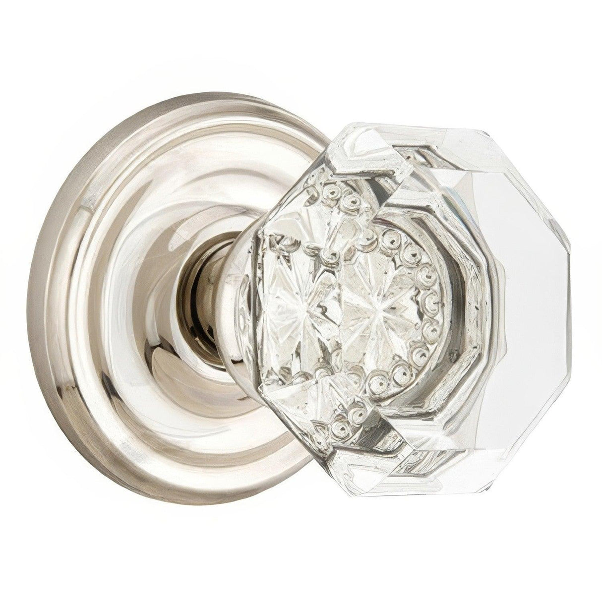 Emtek 8050OTUS15 8050OTUS Old Town Crystal Knob Dummy Pair With Regular Rose Satin Nickel