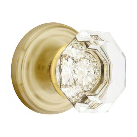 Emtek 8050OTUS7 8050OTUS Old Town Crystal Knob Dummy Pair With Regular Rose French Antique Brass