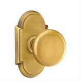 Emtek 8058PUS7 Knob Dummy Pair with # 8 Rose for 1-1/4" to 2" Door - Reversible French Antique Brass