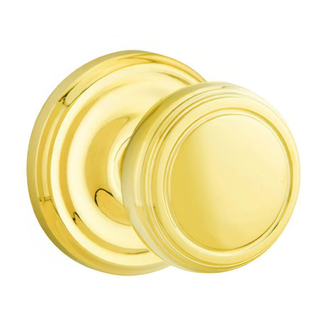 Emtek 8100NWUS4 8100NWUS Norwich Knob 2-3/8" Backset Passage With Regular Rose Satin Brass