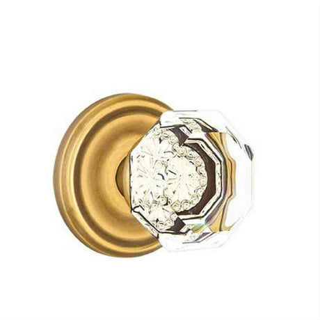 Emtek 8100OTUS7 8100OTUS Town Glass Knob Passage with Regular Rose French Antique Brass