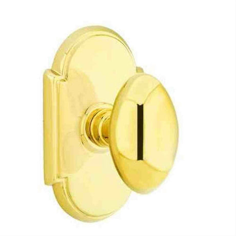 Emtek 8108EUS19 Knob 2-3/8" Backset Passage with # 8 Rose for 1-1/4" to 2" Door - Reversible Flat Black