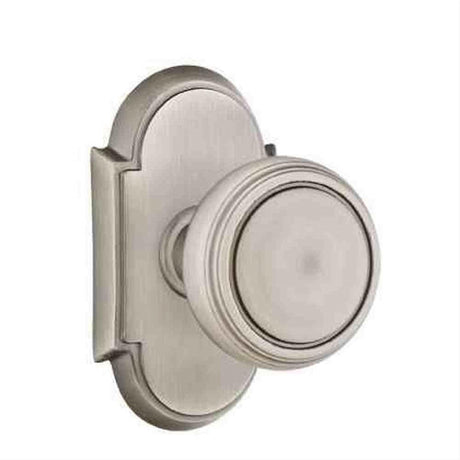 Emtek 8108NWUS15A Knob 2-3/8" Backset Passage with # 8 Rose for 1-1/4" to 2" Door - Reversible Pewter