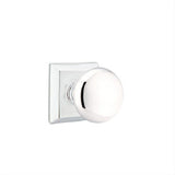 Emtek 8131PUS7 Knob 2-3/8" Backset Passage with Quincy Rose for 1-1/4" to 2" Door - Reversible French Antique Brass