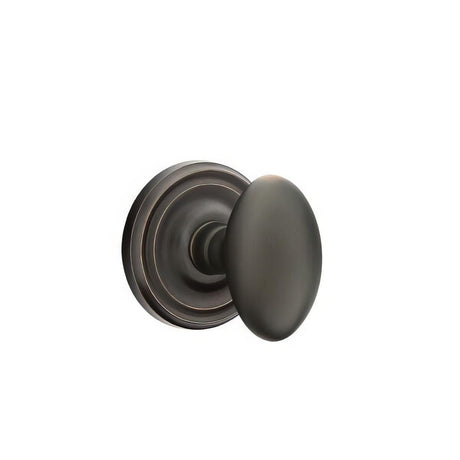 Emtek 8200EUS7 8200EUS Egg Knob Privacy With Regular Rose Antique Brass
