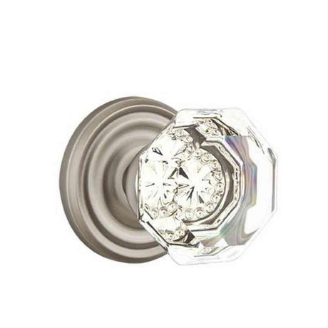 Emtek 8200OTUS10BXUS26 8200OTUS Town Glass Knob Privacy with Regular Rose Oil Rubbed Bronze by Polished Chrome
