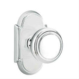 Emtek 8208NWUS26 Knob 2-3/8" Backset Privacy with # 8 Rose for 1-1/4" to 2" Door - Reversible Polished Chrome